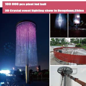 3D-efekti RGB-LED-pallovalo Madrix-ohjaus